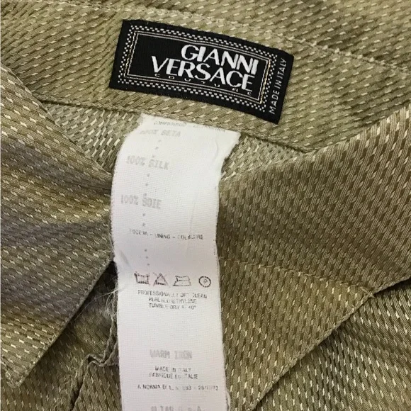 Gianni Versace Vintage 90s Silk Dress Shirt L